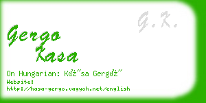 gergo kasa business card